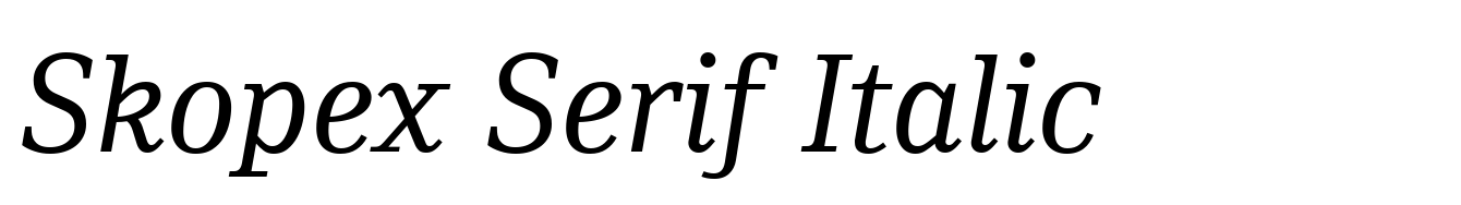 Skopex Serif Italic